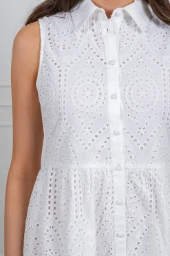 Yasholi Sl Shirt Dress Star White