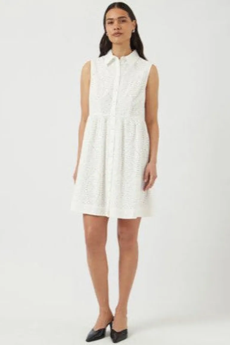 Yasholi Sl Shirt Dress Star White