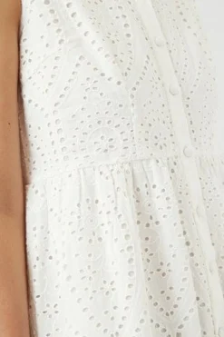 Yasholi Sl Shirt Dress Star White