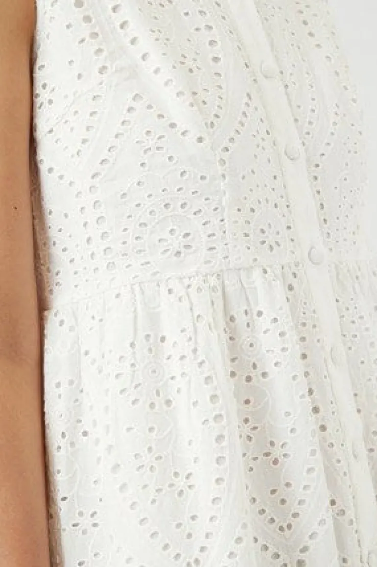 Yasholi Sl Shirt Dress Star White