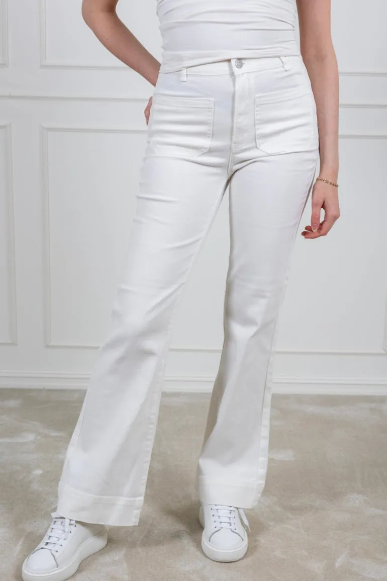Yasjenka Hw Flared Jeans Solid Star White