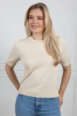 Yaslena Ss Knit Pullover Birch