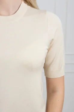 Yaslena Ss Knit Pullover Birch
