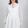 Yasluma Ls Dress Star White
