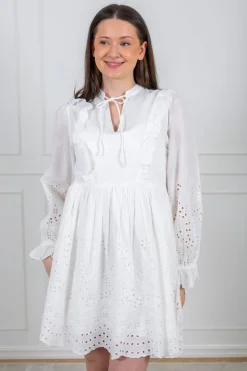 Yasluma Ls Dress Star White