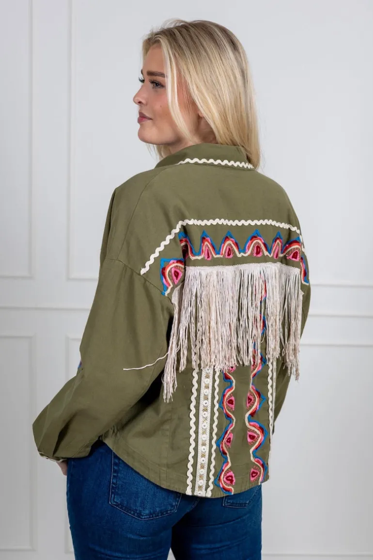 Yasmirra Embroidered Jacket Capulet Olive