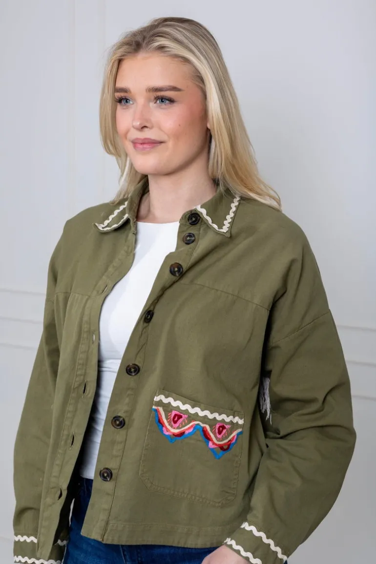 Yasmirra Embroidered Jacket Capulet Olive
