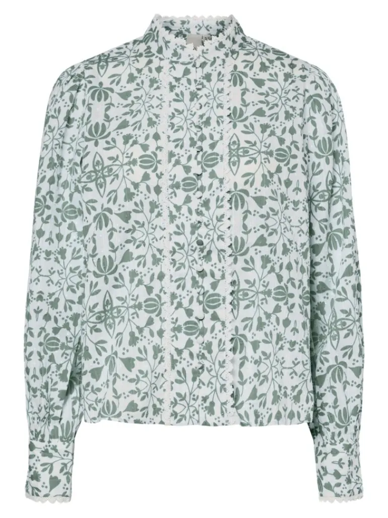 Yasvips Ls Shirt Iceberg Green Vips Print