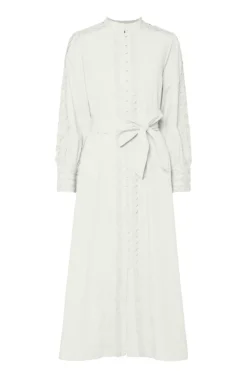 Yasyamina Ls Long Shirt Dress Star White