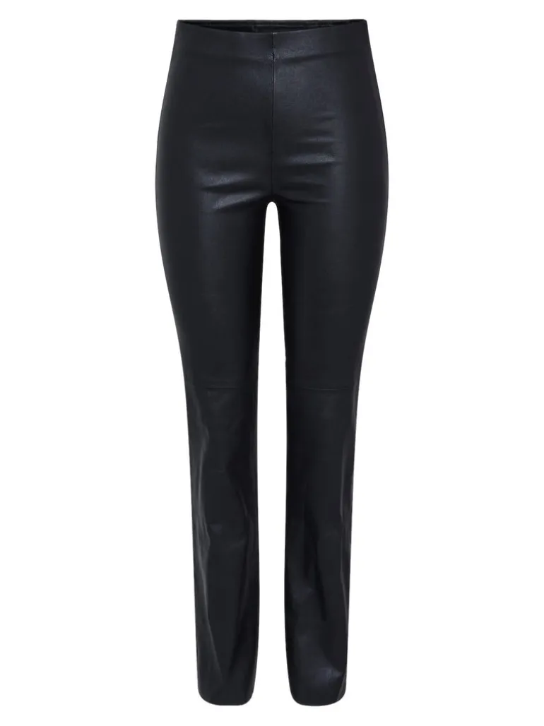 Yaszellu Bootcut Leather Pant Black