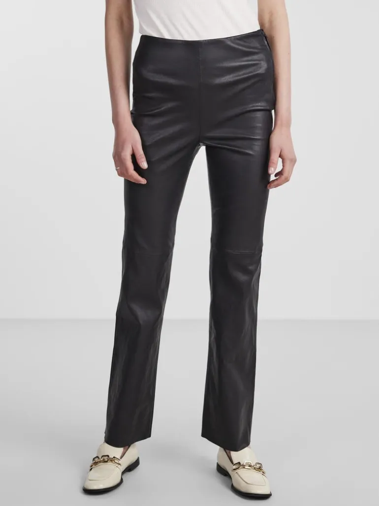 Yaszellu Bootcut Leather Pant Black
