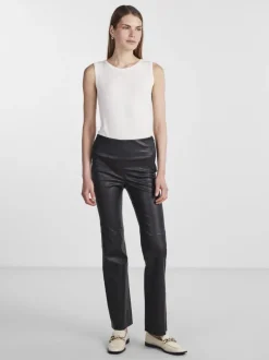Yaszellu Bootcut Leather Pant Black