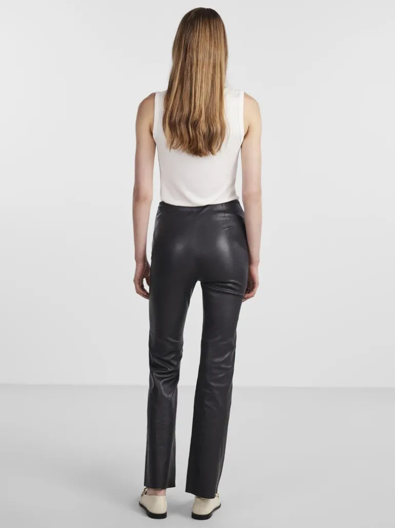 Yaszellu Bootcut Leather Pant Black