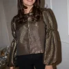 Zoey Blouse Gold Metallic