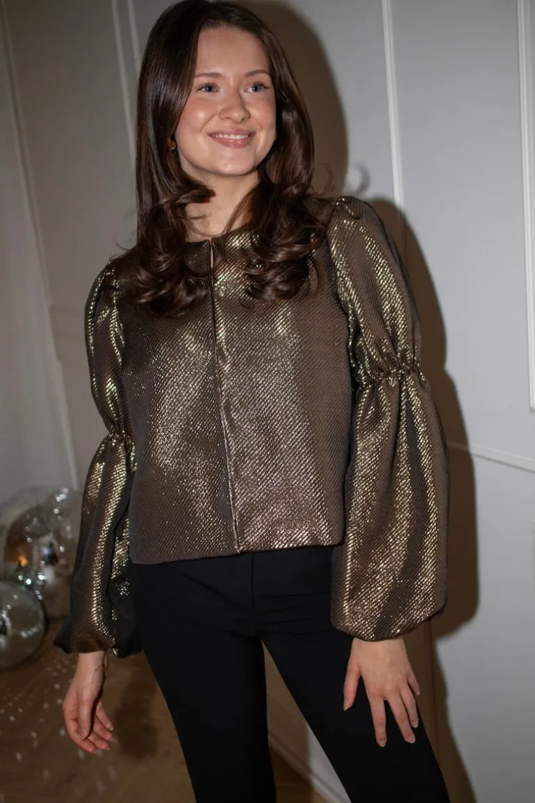 Zoey Blouse Gold Metallic