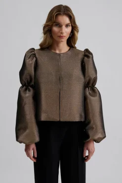 Zoey Blouse Gold Metallic