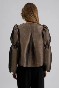 Zoey Blouse Gold Metallic